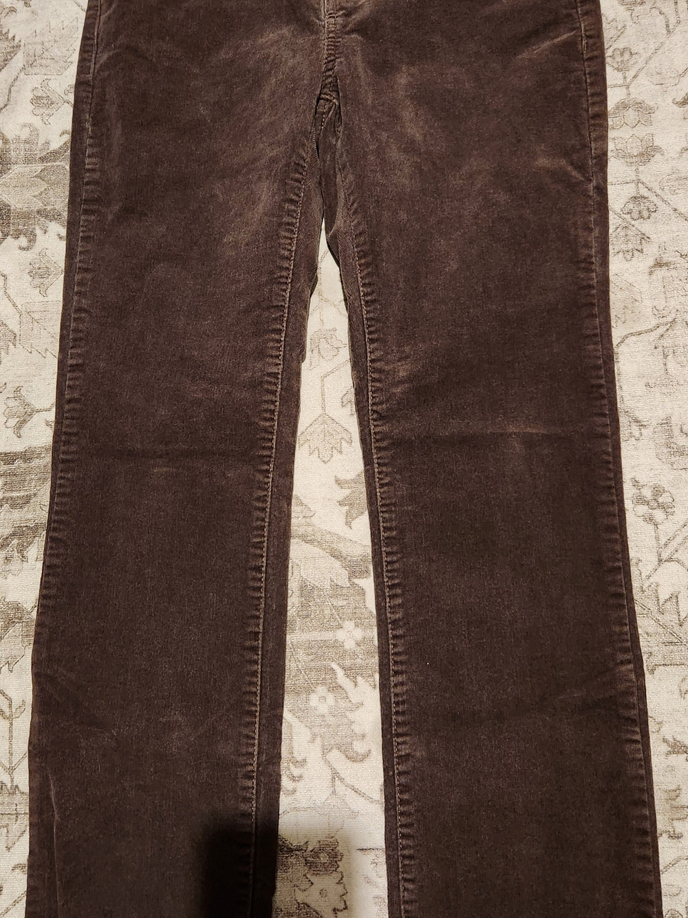 St. John's Bay Women's Brown Corduroy Straight Leg Jeans